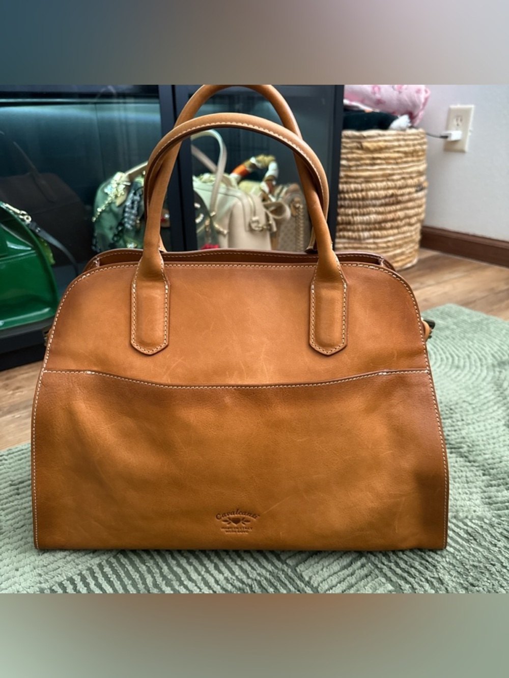 SOLD Cavalcanti Tan Leather Satchel